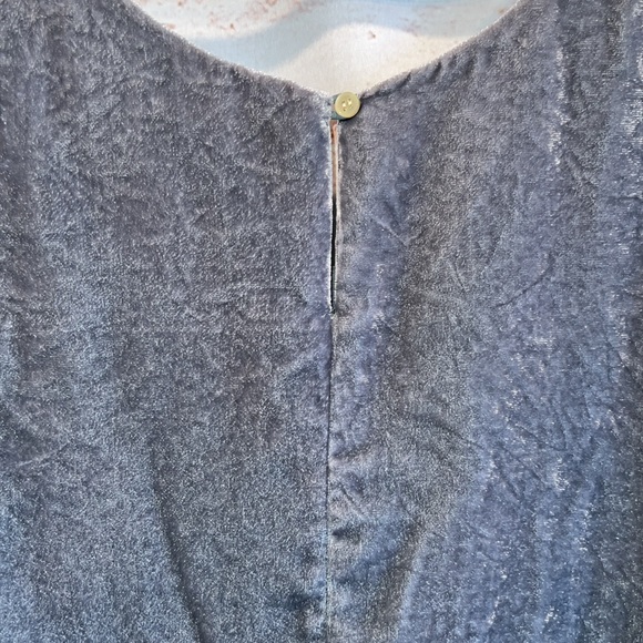 J Crew Shirt Womens 8 Sage green Tank Top Crushed Velvet Cropped Scoop Neck - Picture 4 of 9